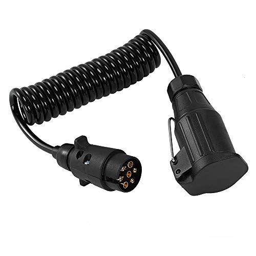 Gobesty Cable de extensión de Remolque, Enchufe de Remolque de 7-13 Pines, Cable de extensión de Remolque de 12 V con Conector de Enchufe de Remolque para Accesorios de Remolque de Coche de Caravana