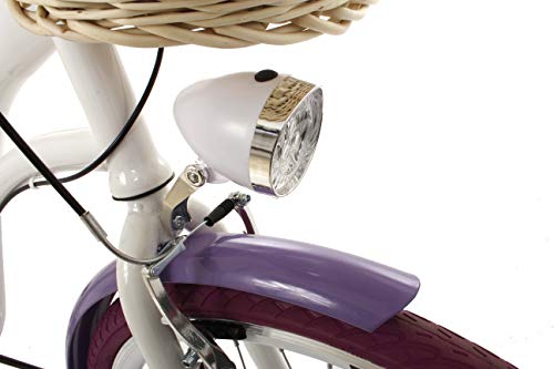 Goetze Style Vintage Retro Citybike - Bicicleta holandesa para mujer, cambio de 3 marchas, freno de contrapedal, ruedas de aluminio de 26 pulgadas, cesta con acolchado gratis.