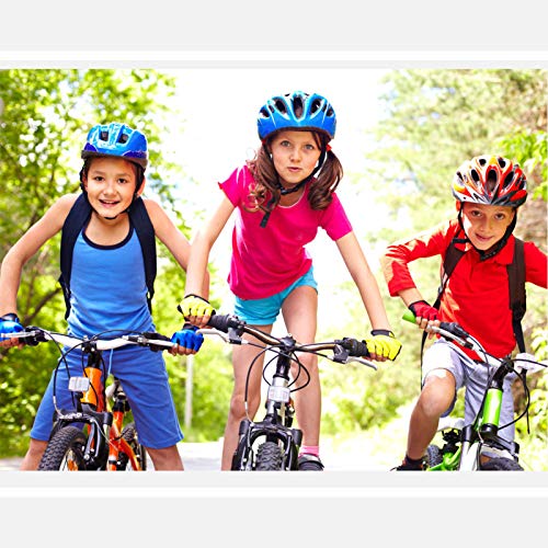 Gogokids Guantes de Ciclismo para Niños Niñas - Dedos Completos Mitones Deportivos para Patinaje, Monopatín, Bicicleta de Montaña de Carretera, 4-10 años