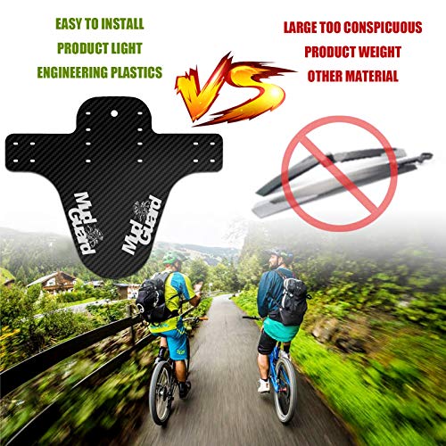 goldmiky 2Pcs Guardabarros MTB, Guardabarros Bicicleta Montaña, MTB Mudguard Guardabarros Delantero y Trasero Compatible se Adapta a 26" 27,5" 29" Pulgadas de Bici y Bicicleta Fat