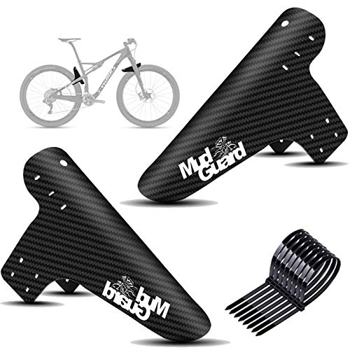 goldmiky 2Pcs Guardabarros MTB, Guardabarros Bicicleta Montaña, MTB Mudguard Guardabarros Delantero y Trasero Compatible se Adapta a 26" 27,5" 29" Pulgadas de Bici y Bicicleta Fat