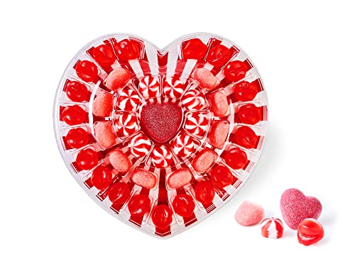Gommy's Factory LOVE&KISSES (Sin Gluten). Tarta Regalo de Gominolas con Forma de Corazón, 41 Golosinas, 250 g
