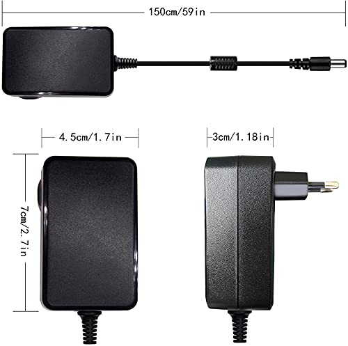 Gonine AC 100V-240V Adaptador convertidor DC 18V 1A Adaptador de Fuente de alimentación Cargador de Montaje en Pared con Enchufe de 5.5MM x 2.1MM para Equipos de 18 voltios 100mA-1000mA