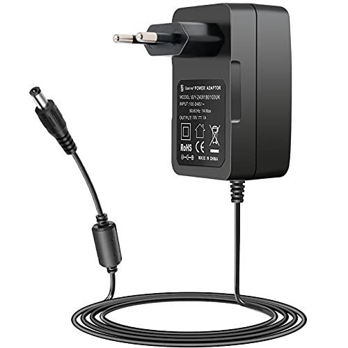 Gonine AC 100V-240V Adaptador convertidor DC 18V 1A Adaptador de Fuente de alimentación Cargador de Montaje en Pared con Enchufe de 5.5MM x 2.1MM para Equipos de 18 voltios 100mA-1000mA