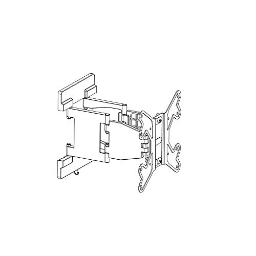 Goobay EasyFold M - Soporte doble de pared para televisores (de 43 a 107 cm (17 a 42''), extensible, distancia a la pared de 27 a 262 mm, inclinable 15º y giratorio 100º, hasta 30 kg, VESA 200 x 200 mm, homologado por GS)