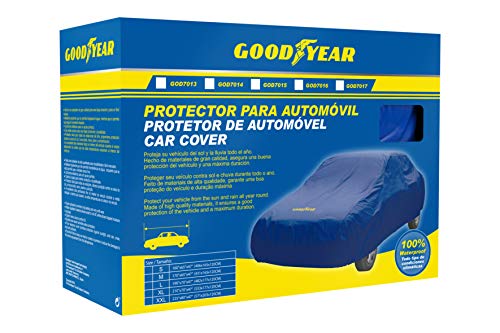 Goodyear Cubierta de coche de alta calidad - Protección impermeable para interiores / exteriores – Extra Grande – Azul