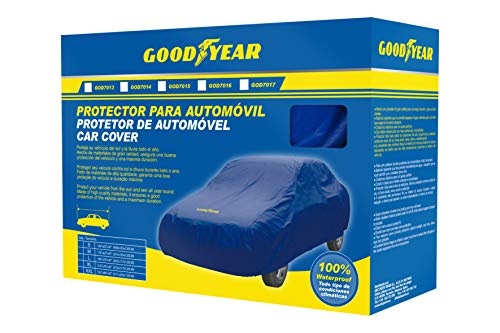 Goodyear Cubierta de coche de alta calidad - Protección impermeable para interiores / exteriores – Extra Grande – Azul