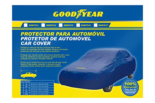 Goodyear Cubierta de coche de alta calidad - Protección impermeable para interiores / exteriores - XXL – Azul