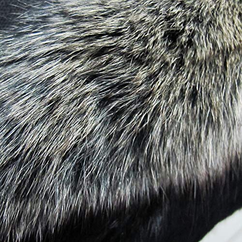 GOOGOUT F32 - Chaleco de piel auténtica para mujer Silver Fox Lapin Black (Rabbit + Fox) L