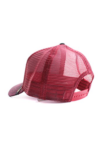 Goorin Bros. Gorra de motorista BARNYARD King de color negro y rojo, Negro , Talla única