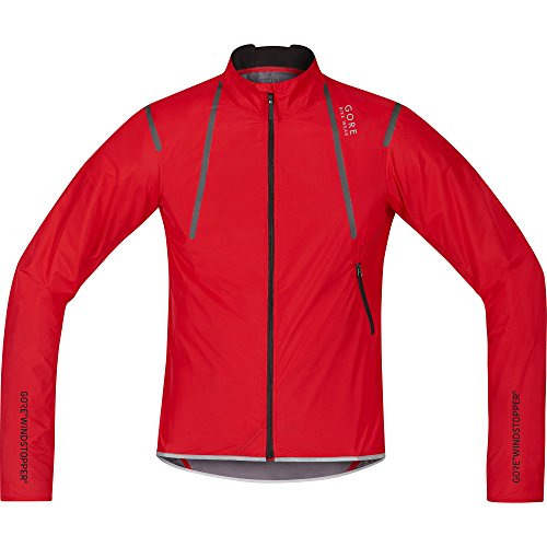 GORE BIKE WEAR, Chaqueta de carrera, Hombre, Ultra ligera, GORE WINDSTOPPER, OXYGEN WS, Talla M, Rojo, JWAOXY350004