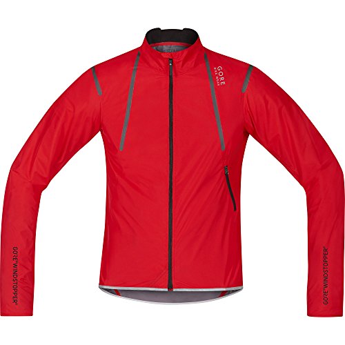 GORE BIKE WEAR, Chaqueta de carrera, Hombre, Ultra ligera, GORE WINDSTOPPER, OXYGEN WS, Talla M, Rojo, JWAOXY350004