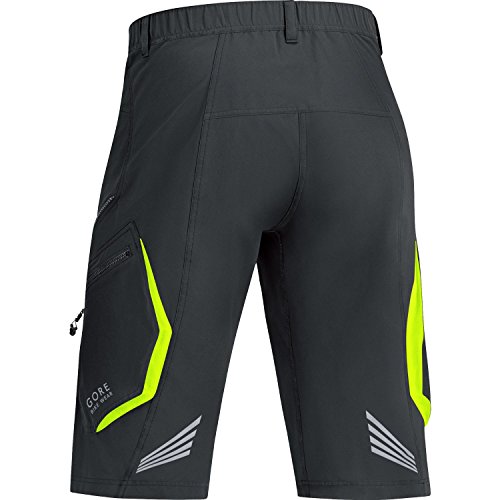 GORE BIKE WEAR Pantalones Ciclismo Cortos hasa la Rodilla, Hombre, Super Ligero, Stretch, GORE Selected Fabrics, Talla M, negro, TELESP990004