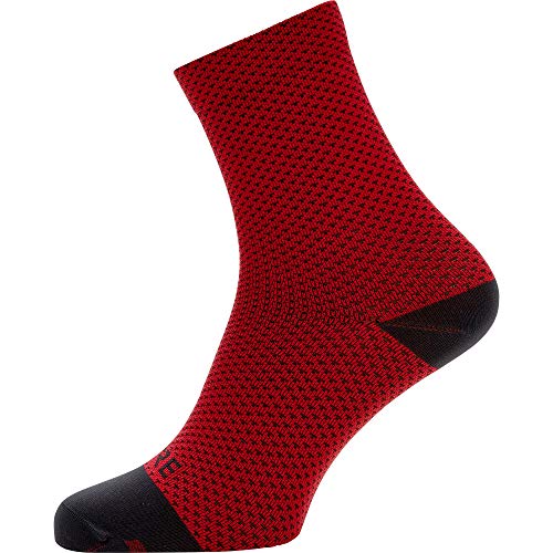 GORE WEAR C3 Calcetines para ciclismo unisex, Talla: 41-43, Color: rojo/negro