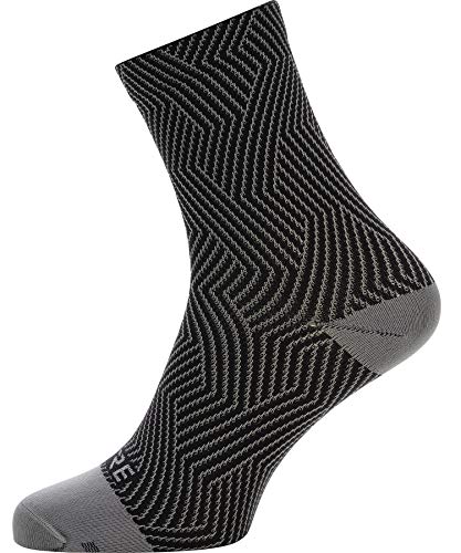 GORE WEAR C3 Calcetines para ciclismo unisex, Talla: 44-46, Color: gris/negro