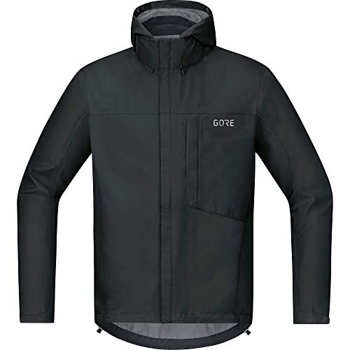 GORE WEAR C3 Chaqueta de hombre con capucha GORE-TEX, L, negro