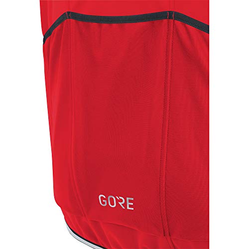 GORE WEAR C3 Chaqueta de hombre Zip-Off GORE WINDSTOPPER, M, Rojo/Negro