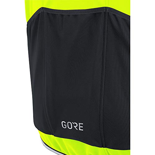 GORE WEAR C3 Chaqueta de hombre Zip-Off GORE WINDSTOPPER, S, Amarillo neón/Negro