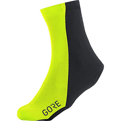 GORE WEAR C3 Cubrezapato para ciclismo unisex Partial GORE WINDSTOPPER, Talla: 36-38, Color: amarillo neón/negro