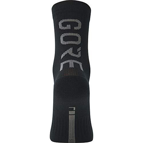 GORE WEAR C3 Unisex Calcetines Medianos, 41-43, Negro/Gris Oscuro