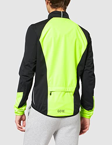 GORE WEAR C5 Chaqueta de ciclismo de hombre GORE-TEX, L, negro/amarillo neón