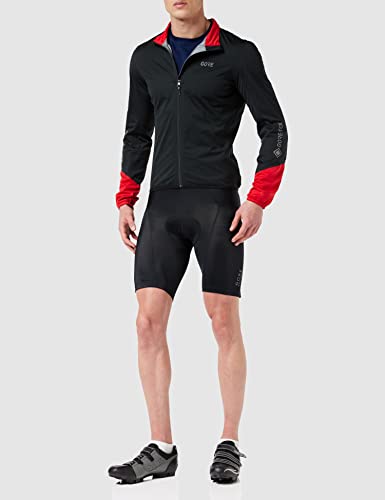 GORE WEAR C5 Chaqueta de ciclismo de hombre GORE-TEX, M, negro/rojo