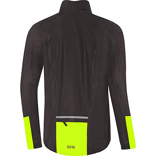 GORE WEAR C5 Chaqueta de ciclismo de hombre GORE-TEX SHAKEDRY, S, negro/amarillo neón