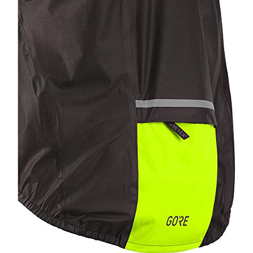 GORE WEAR C5 Chaqueta de ciclismo de hombre GORE-TEX SHAKEDRY, S, negro/amarillo neón