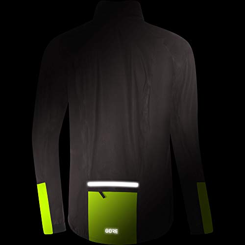 GORE WEAR C5 Chaqueta de ciclismo de hombre GORE-TEX SHAKEDRY, S, negro/amarillo neón