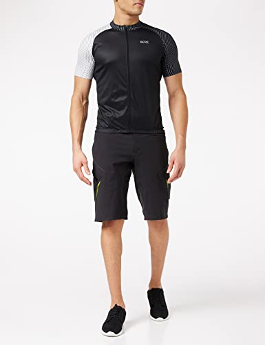 GORE WEAR C5 Maillot de manga corta para hombre, S, negro/blanco