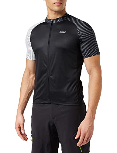 GORE WEAR C5 Maillot de manga corta para hombre, S, negro/blanco