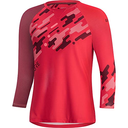 Gore Wear C5 Maillot Trail 3/4, para Mujer, Rosa (Hibiscus Pink/Chestnut Red), 36