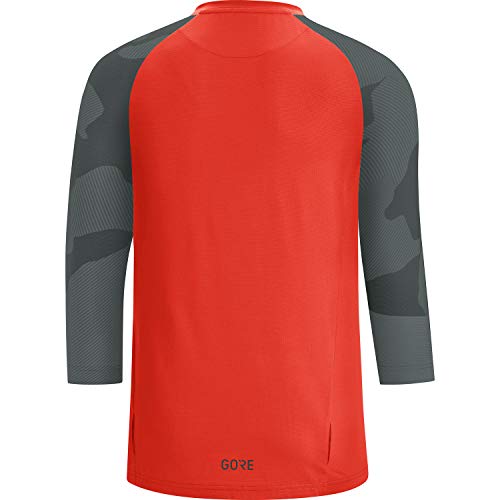 GORE WEAR C5 Maillot Trail para Hombre, M, Rojo Fuego/Gris Antracita