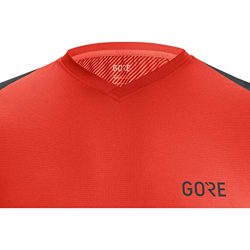 GORE WEAR C5 Maillot Trail para Hombre, M, Rojo Fuego/Gris Antracita