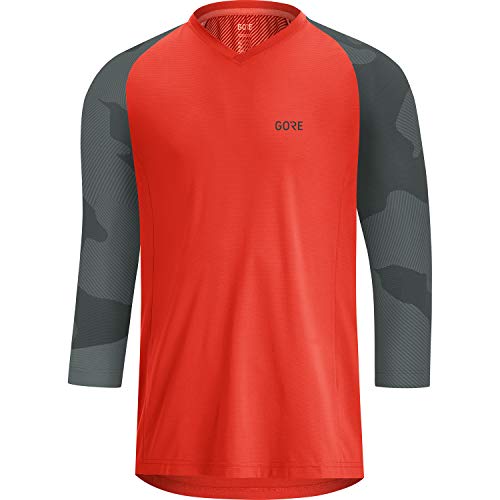 GORE WEAR C5 Maillot Trail para Hombre, M, Rojo Fuego/Gris Antracita