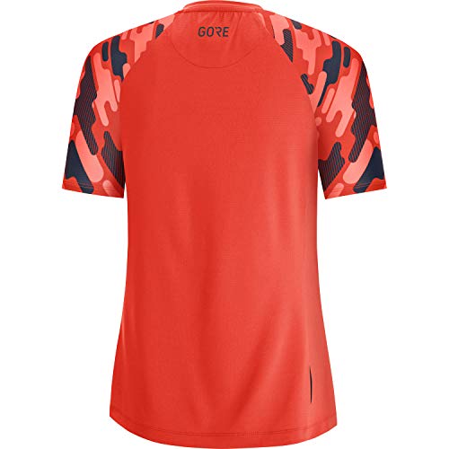 Gore Wear C5 Trail Maillot Manga Corta, para Mujer, Rojo (Fireball/Orbit Blue), 34