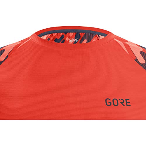 Gore Wear C5 Trail Maillot Manga Corta, para Mujer, Rojo (Fireball/Orbit Blue), 34