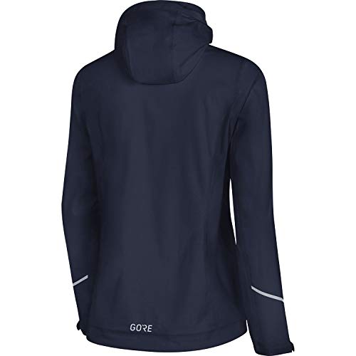 GORE WEAR Chaqueta con capucha para mujer, R3, GORE-TEX Active, 42, Azul oscuro