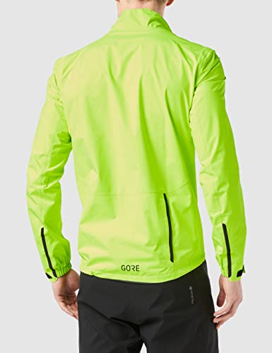 GORE WEAR Chaqueta de ciclismo para hombre, GORE-TEX PACLITE, M, Amarillo neón