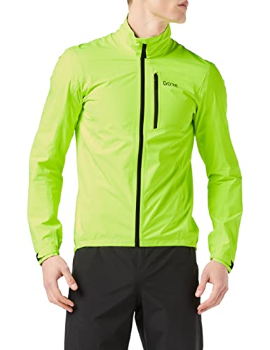 GORE WEAR Chaqueta de ciclismo para hombre, GORE-TEX PACLITE, M, Amarillo neón