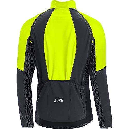 GORE WEAR Chaqueta de ciclismo Phantom para hombre, GORE-TEX INFINIUM, L, Amarillo neón/Negro