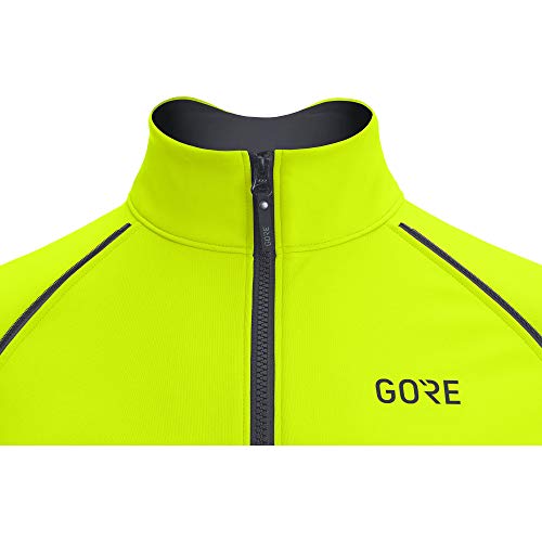 GORE WEAR Chaqueta de ciclismo Phantom para hombre, GORE-TEX INFINIUM, L, Amarillo neón/Negro