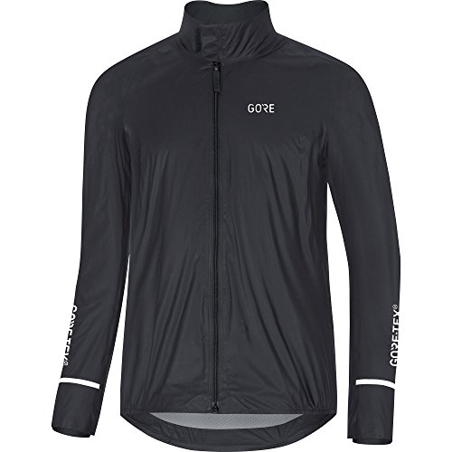 GORE Wear Chaqueta impermeable de ciclismo en carretera para hombre, M, Negro, 100277