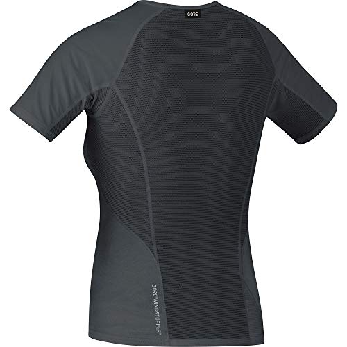 GORE WEAR M Camiseta interior de manga corta para mujer GORE WINDSTOPPER, 34, Negro