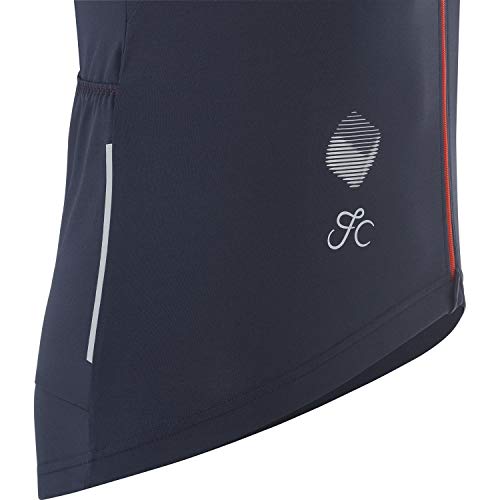 GORE WEAR Maillot de manga corta Cancellara para hombre, M, Azul marino/Rojo