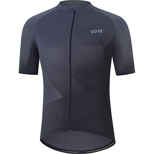 GORE WEAR Maillot de manga corta Fade para hombre, M, Azul grisáceo/Negro