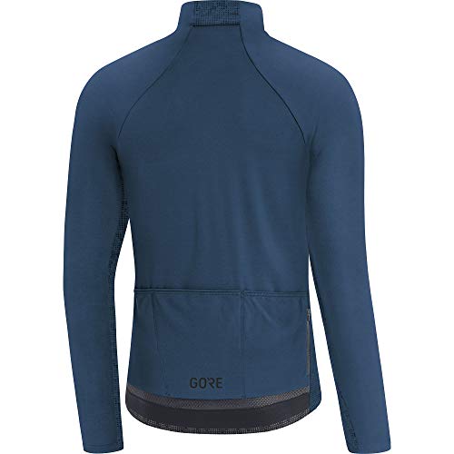 GORE WEAR Maillot térmico de ciclismo para hombre, C5, L, Azul marino/Azul oscuro