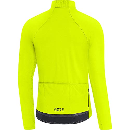 GORE WEAR Maillot térmico de ciclismo para hombre, C5, M, Amarillo neón/verde