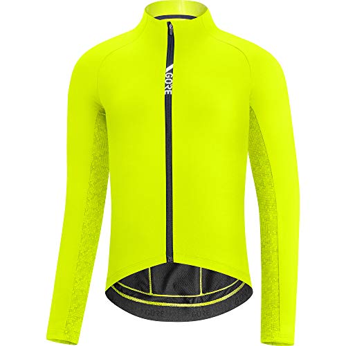 GORE WEAR Maillot térmico de ciclismo para hombre, C5, M, Amarillo neón/verde