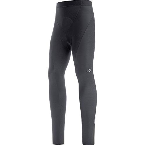 GORE WEAR Mallas térmicas con badana de ciclismo para hombre, C3, XL, Negro